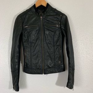 MNG by Mango | EUC 100% Sheep leather Moto Jacket
